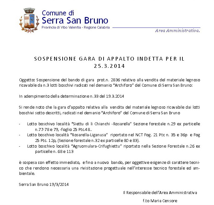 Salviamo il Bosco Archiforo di Serra San Bruno